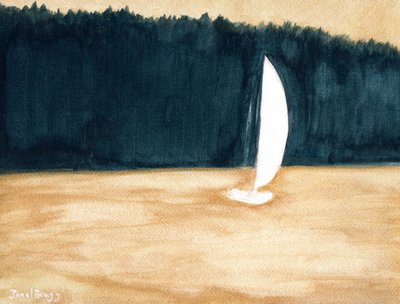 Segelboot im Guemes-Kanal, ca. 2024 von Janel Bragg
