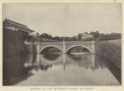 Brücke zum Palast des Mikado in Tokio von Japanese Photographer