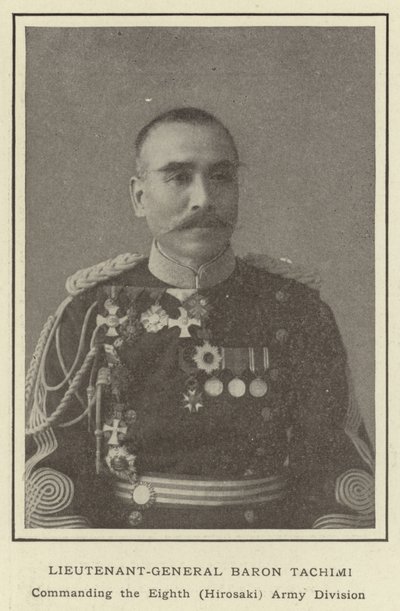 Generalleutnant Baron Tachimi, Kommandant der achten (Hirosaki) Armee-Division von Japanese Photographer