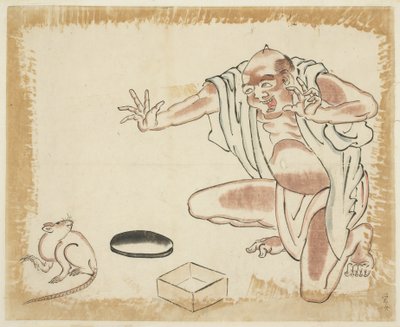 Eine Fabel: Alter Mann und eine Ratte von Japanese School