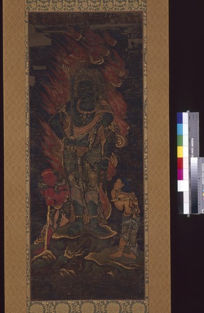 Acala Vidyārāja (Fudō Myōō) und zwei Begleiter von Japanese School