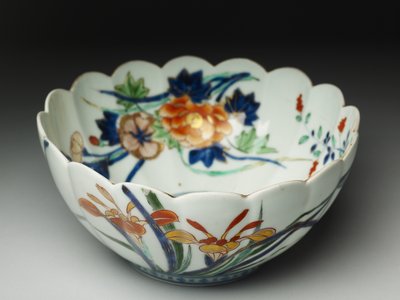 Schale mit gerippten Seiten und gewelltem Rand, ko-Imari-Ware, ca. 1770-20 von Japanese School