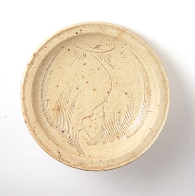 Schale mit eingraviertem Weidenmuster (Seto-Keramik) von Japanese School