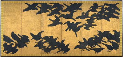Krähen, frühes 17. Jahrhundert von Japanese School