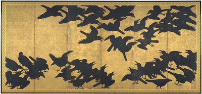 Krähen, frühes 17. Jahrhundert von Japanese School