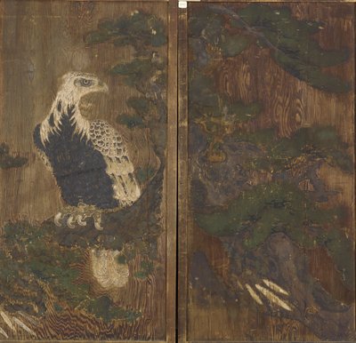 Adler in einer Kiefer, Momoyama-Periode, möglicherweise 17. Jahrhundert von Japanese School