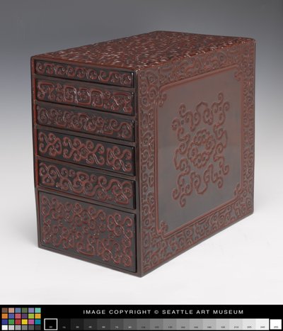 Guri-Lackbox mit 6 Schubladen von Japanese School