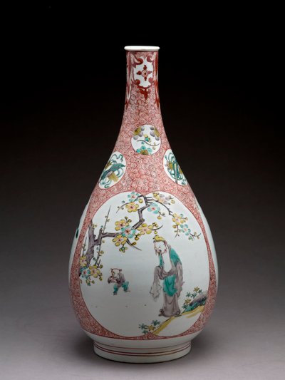 Birnenförmige Flaschenvase, Ko-Imari-Keramik von Japanese School