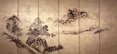 Recto: Landschaft nach Mi Fei, ca. 1810 von Japanese School