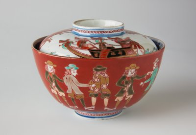 Reisschale und Deckel, möglicherweise 19. Jahrhundert von Japanese School