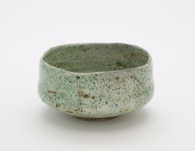 Teeschale mit falschem Raku-Siegel, unbekannte Raku-Werkstatt von Japanese School