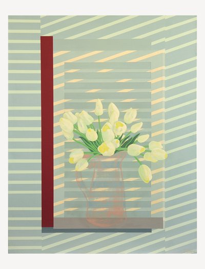 Blumen gegen den Fensterladen von Jasper Galloway