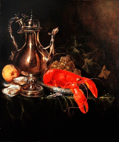 Stillleben mit silbernem Krug von Jasper Geerards
