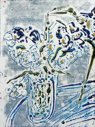 Fleur De Sel Nr. 02 Blauer Karamell-Monotyp, 2021 von Jay Batlle