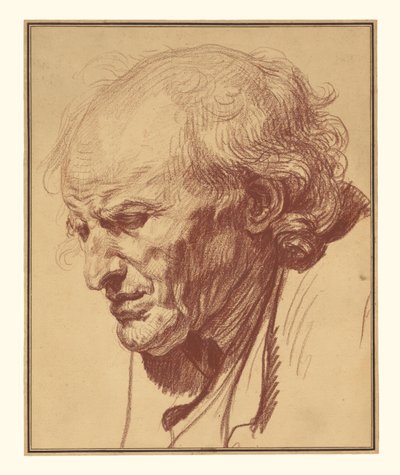Kopf eines alten Mannes von Jean-Baptiste Greuze