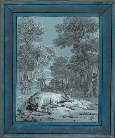 Der kranke Hirsch von Jean-Baptiste Oudry