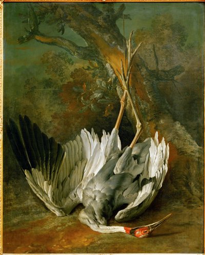 Der tote Kranich von Jean-Baptiste Oudry