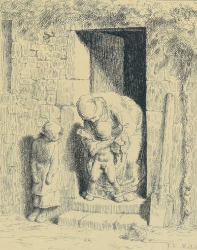Die mütterliche Vorsicht von Jean-Francois Millet