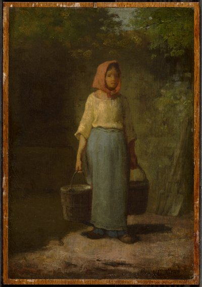 Bauernmädchen bei der Rückkehr vom Brunnen von Jean-Francois Millet
