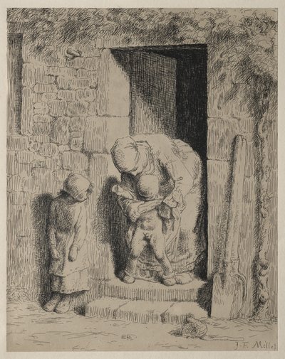 Die mütterliche Vorsicht von Jean-Francois Millet