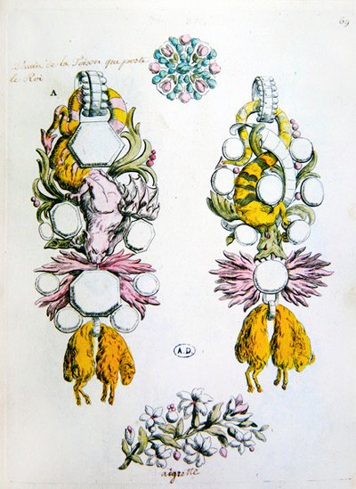 Entwürfe für eine Brosche, eine Aigrette und den Orden vom Goldenen Vlies (Toison d