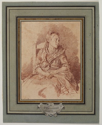 Sitzendes junges Mädchen von Jean Honore Fragonard