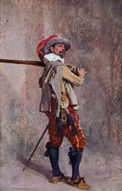 Ein Musketier zur Zeit Ludwigs XIII. von Frankreich von Jean Louis Ernest (after) Meissonier