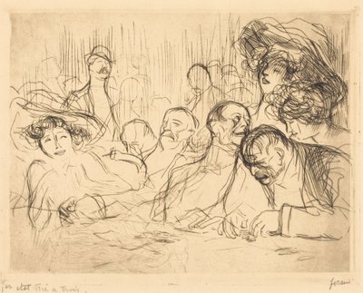 Am Spieltisch (1. Platte) von Jean-Louis Forain