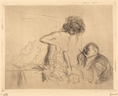 En cabinet particulier (1ère planche) (In einem privaten Raum) (erste Platte) von Jean-Louis Forain