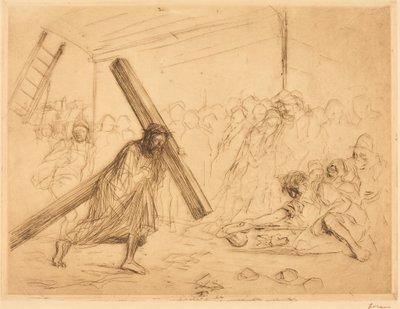Le Christ portant sa croix (4e planche) von Jean-Louis Forain
