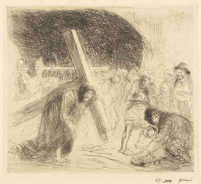 Christus trägt sein Kreuz (7. Tafel) von Jean-Louis Forain