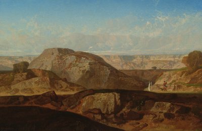 Raphael und Tobias auf dem Weg nach Rhages in Medien von Jean Adrien Guignet