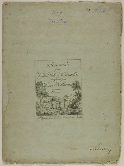 Serenade für Violine, Viola und Cello, komponiert von Ludwig von Beethoven von Jean Andre