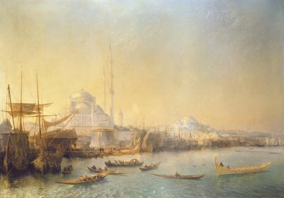 Ein weiter Blick über Konstantinopel und das Goldene Horn, 1840 von Jean Antoine Theodore Gudin