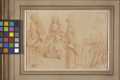 Vier Damen von Jean Antoine Watteau