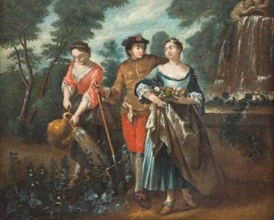 Adeliges Liebes-Paar von Jean Antoine Watteau