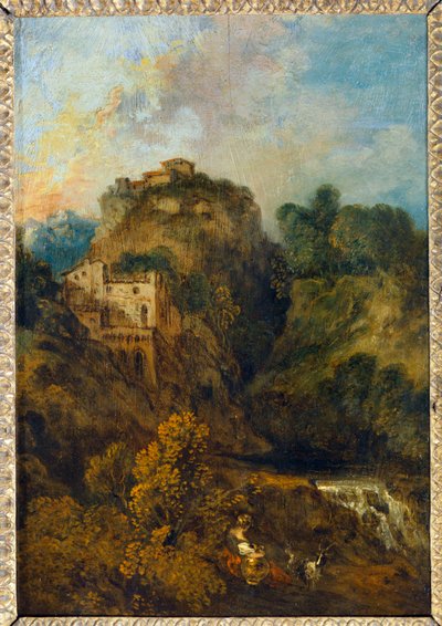 Landschaft mit Ziege von Jean Antoine Watteau