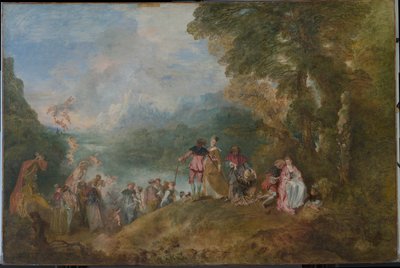 Pilgerfahrt nach Kythera, 1717 von Jean Antoine Watteau