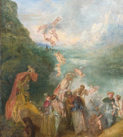 Pilgerfahrt nach Kythera Einschiffung nach Kythera (Detail), 1717 von Jean Antoine Watteau