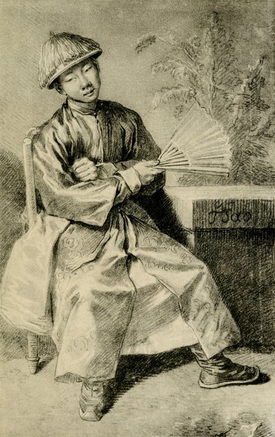 Porträt des Chinesen TSao von Jean Antoine Watteau