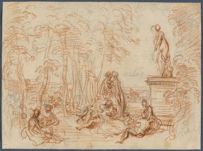 Studie für Das Fest der Liebe von Jean Antoine Watteau