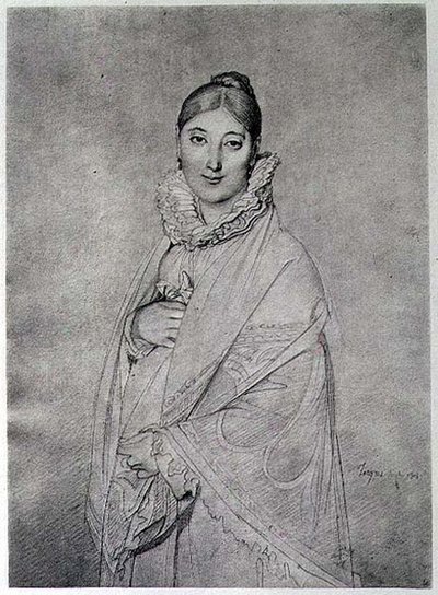 Porträt einer Frau von Jean Auguste Dominique (after) Ingres