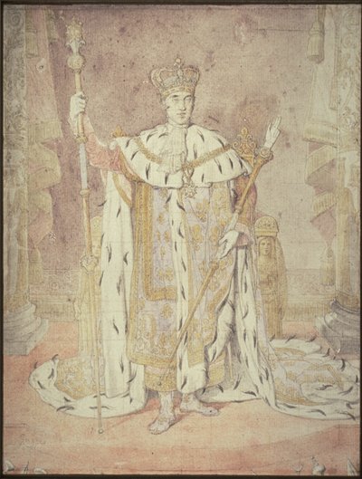 Karl X. in seinen Krönungsroben von Jean Auguste Dominique Ingres