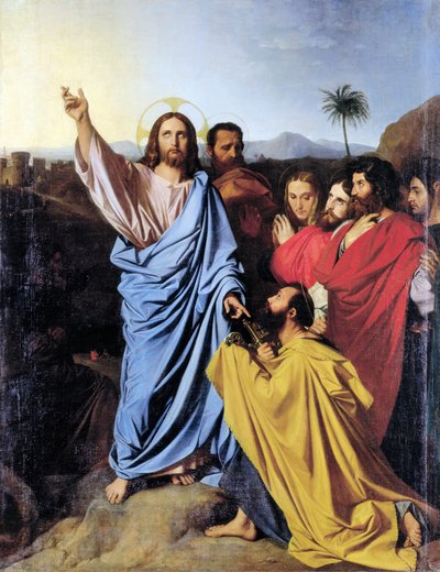 Übergabe der Schlüssel an St. Peter, von Jean Auguste Dominique Ingres von Jean Auguste Dominique Ingres