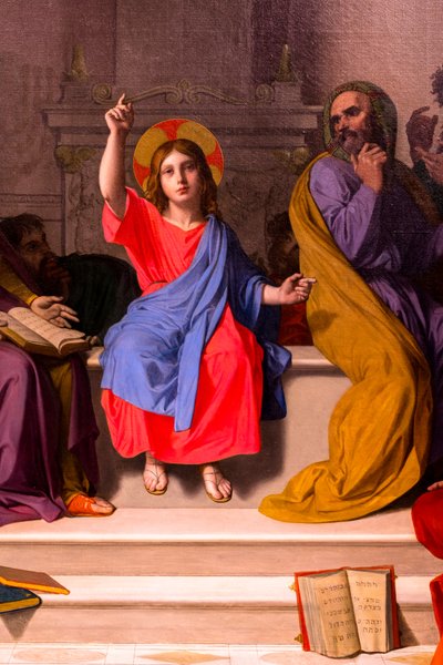 Jesus unter den Kirchenlehrern von Jean Auguste Dominique Ingres