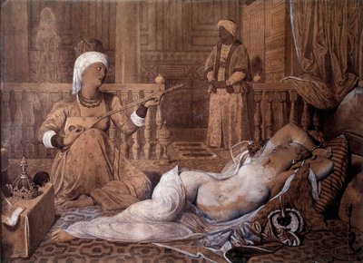 Odaliske mit Sklavin von Jean Auguste Dominique Ingres