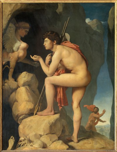 Ödipus erklärt das Rätsel der Sphinx (1808) von Jean Auguste Dominique Ingres