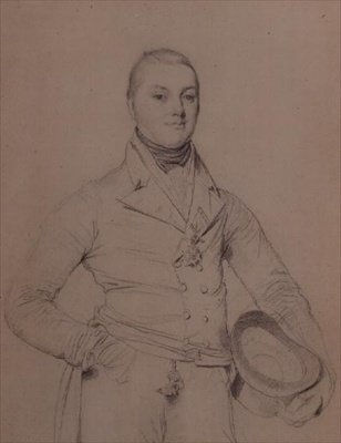 Porträt von Admiral Sir Fleetwood Broughton Reynolds Pellew (1789-1861) von Jean Auguste Dominique Ingres