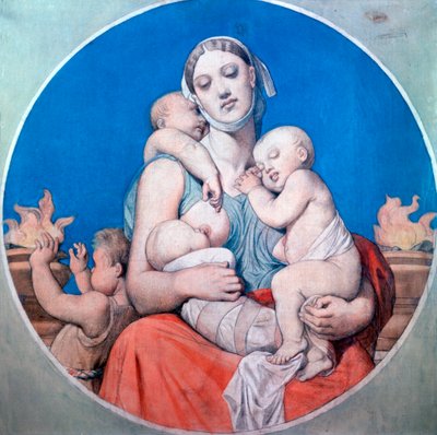 Studie für das Buntglasfenster in der Chapelle Saint Ferdinand, 1833 von Jean Auguste Dominique Ingres