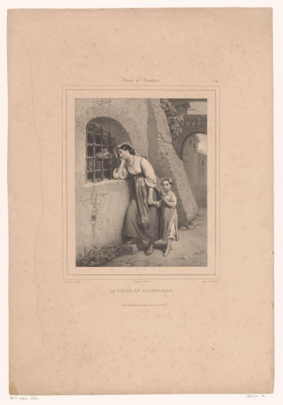 Frau und Kind besuchen einen Gefangenen (La visite au prisonnier) (Museum für den Kunstliebhaber) (Musée de l